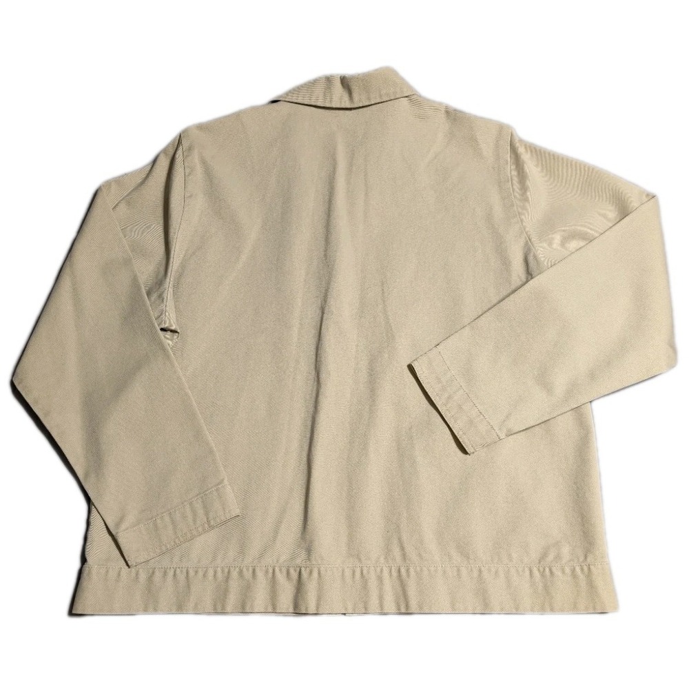 L.L.Bean Womens Beige Harrington Jacket Size 14 Full Zip Cotton Swing Coat - Picture 2 of 7